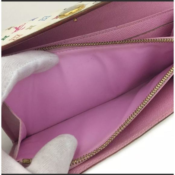 Louis Vuitton Monogram Multicolor Porte Feuille Sarah Long Bifold Wallet /R52177 - Picture 6 of 8